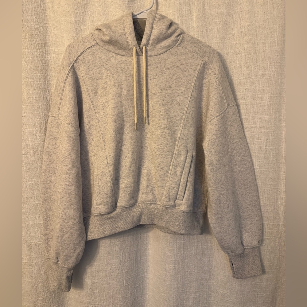 Aerie Cropped Heathered Gray Women's Hoodie